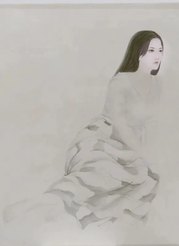 With the Wind, 2018, Light Color Fine Brushwork on Rice Paper